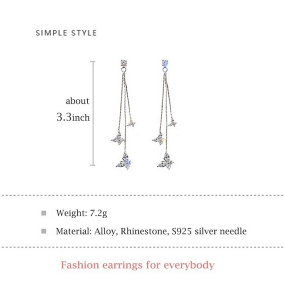 Super cute butterfly earrings - Picture 3 of 4